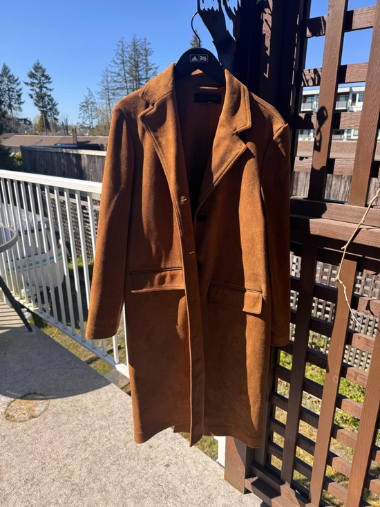 Zara Jackets & Blazers - Women’s Camel Brown faux suede Long Coat